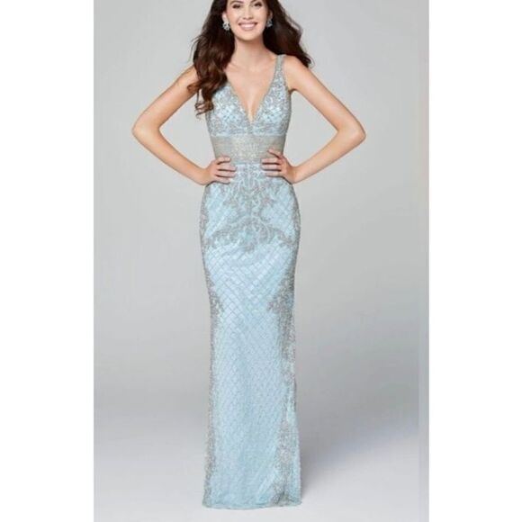 Gorgeous Primavera Couture Women's Beaded Prom Dress Evening Gown NWT - Picture 2 of 10